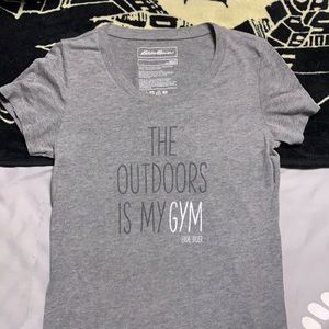 Eddie Bauer “The Outdoors is my gym” tee shirt